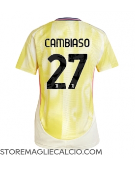 Juventus Andrea Cambiaso #27 Maglia Gara Trasferta Repliche 2024-25 Donna